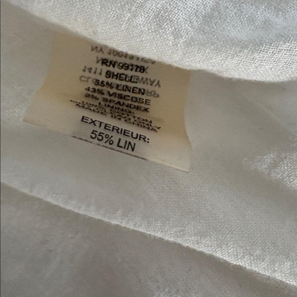 Elie Tahari linen blend Double-Breasted Cream Blazer - Picture 9 of 12
